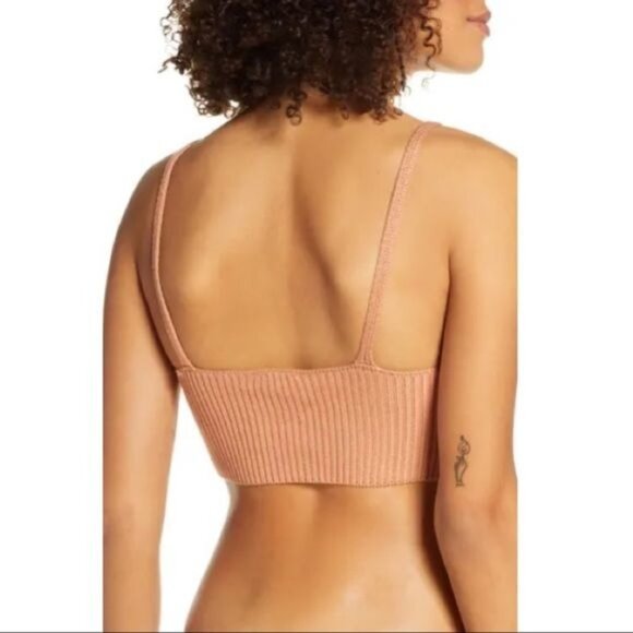 Free People You Wanna Brami Crochet Knit Crop Top - Picture 4 of 6